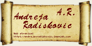 Andreja Radišković vizit kartica